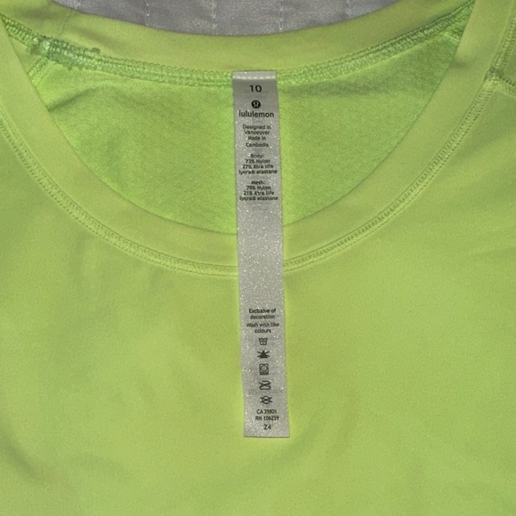 Lululemon Quick Pace Neon Yellow Long Sleeve - Picture 3 of 6
